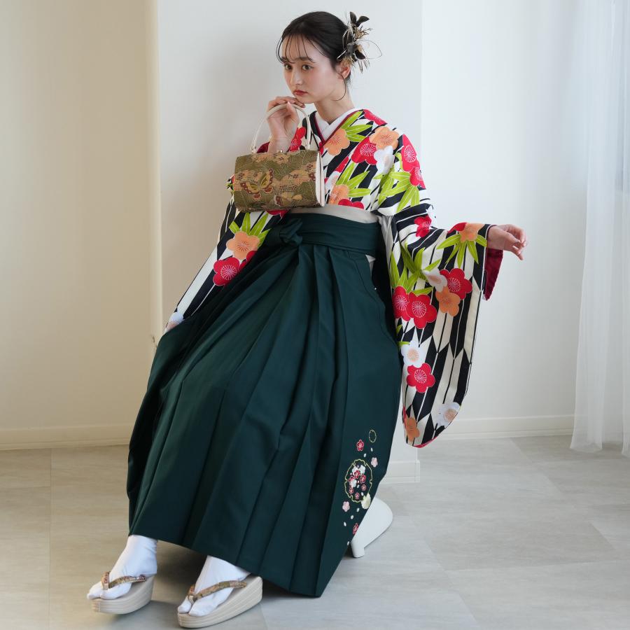 袴 レンタル 卒業式 袴 2尺袖着物 袴 17点セット 夢千代 レトロモダン