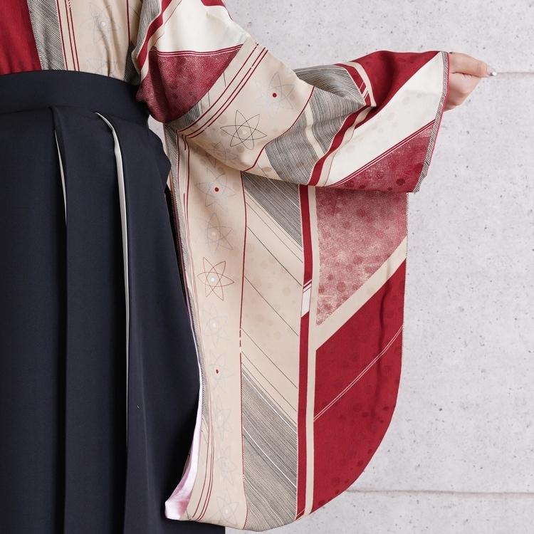 袴 レンタル 卒業式 袴 2尺袖着物 袴 17点セット モダンアンテナ レトロモダン系 袴セット 卒業式 矢絣 赤系 袴 卒業式 草履 足袋