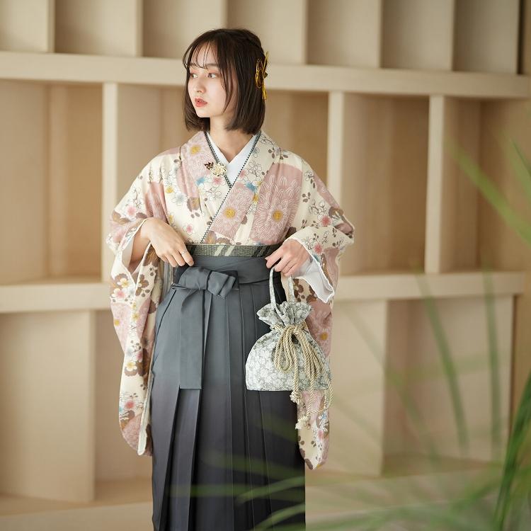 二尺袖 着物 と袴 M L 袴 S フルセット レンタル 選べる3サイズ