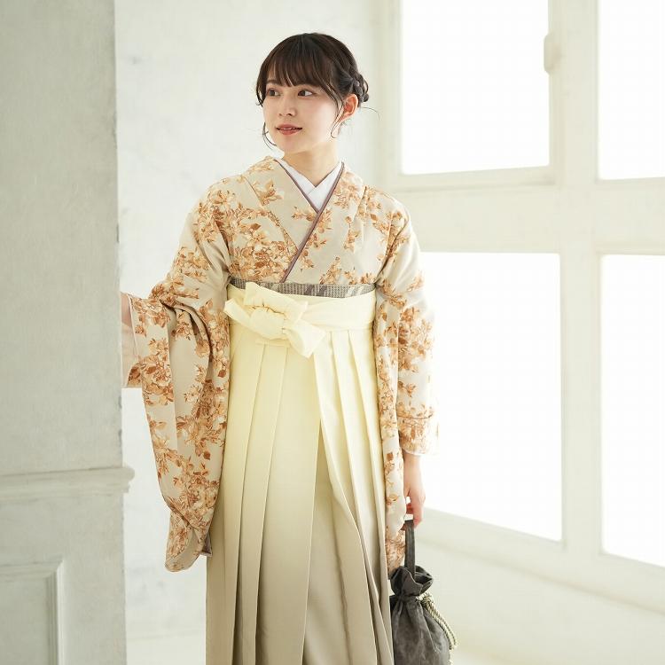 袴 レンタル 卒業式 2尺袖着物 17点セット utatane 大人・綺麗系 袴