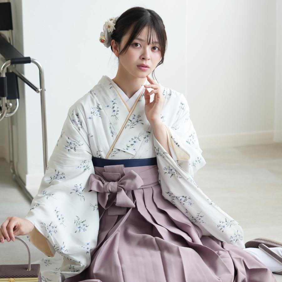 卒業式レトロモダン二尺袖着物、袴、➁点セット 