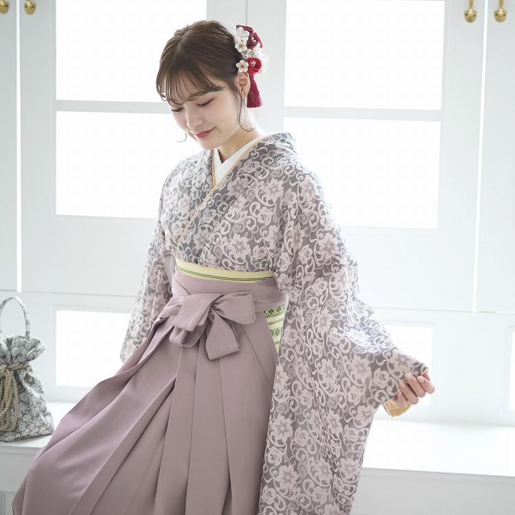 袴 レンタル 卒業式 袴 2尺袖着物 袴 17点セット utatane レトロモダン ...