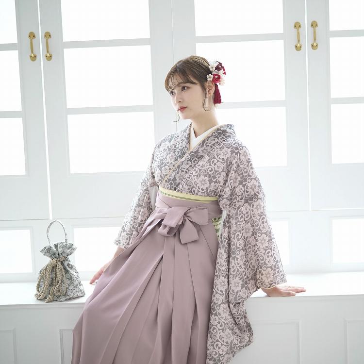 袴 レンタル 卒業式 袴 2尺袖着物 袴 17点セット utatane レトロモダン ...