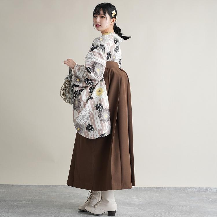 新品【えんじグレーのレトロ椿】utatane ニコアンティーク 袴 LLサイズ 新品【えんじグレーのレトロ椿 × LL】utatane ニコアンティーク 袴