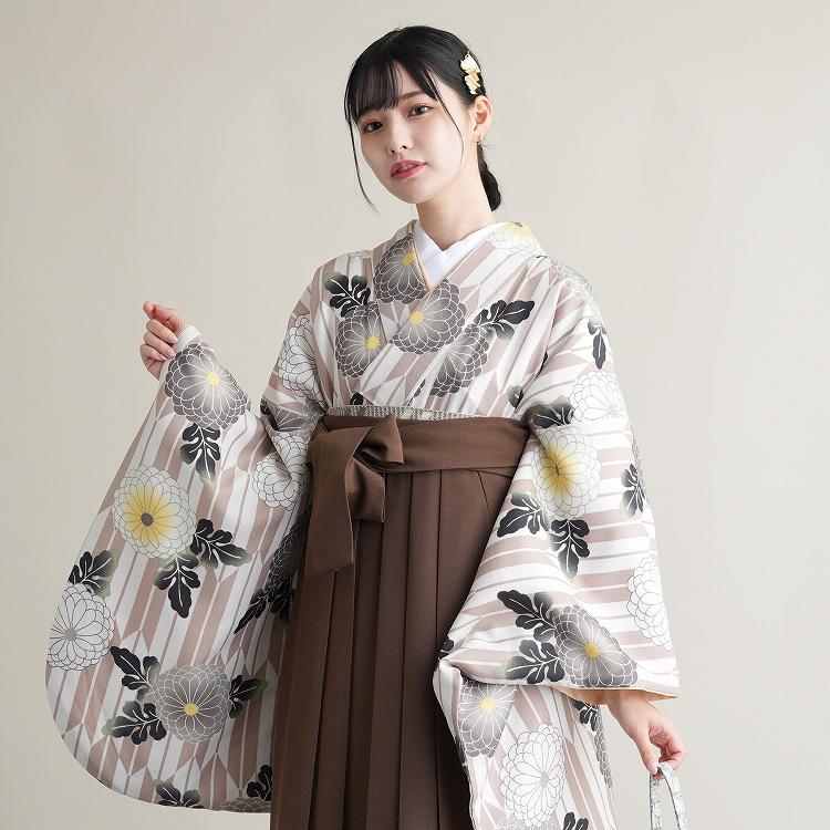 ✅新品【えんじにフラワー×レース柄袴】utatane ニコアンティーク 袴 M 袴 レンタル 卒業式 2尺袖着物 17点セット ニコアンティーク 古典柄