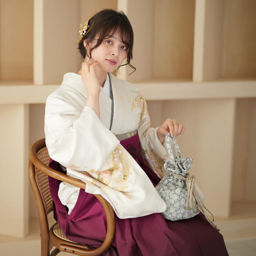 袴 レンタル 先生 訪問着 18点セット 古典柄 レトロ 袴セット 卒業式