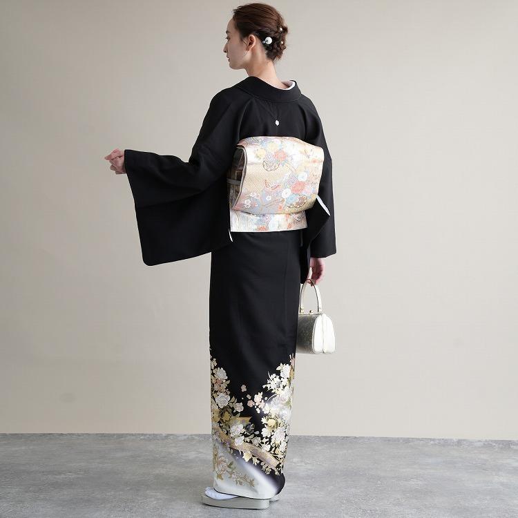 黒留袖 レンタル 桂由美 留袖 21点セット 着物 フォーマル 第一礼装 結婚式 母親 KOTOHOGI ことほぎ 牡丹 バラ ※2023年10月〜11月中旬までご予約空きなし 着物 第一礼装 草履 足袋 身長153 168cm