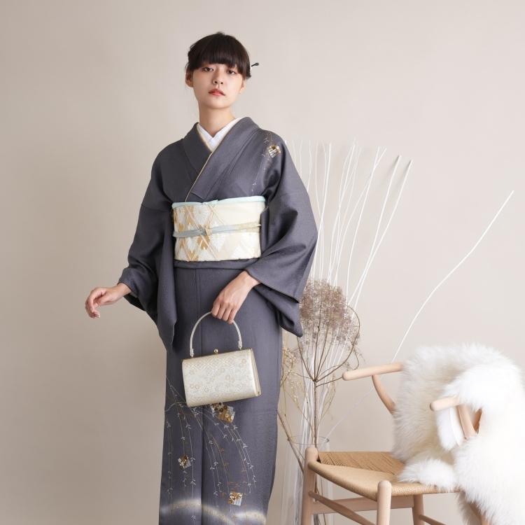 レンタル 付け下げ 20点セット 附下 着物 柳 グレー系 フォーマル 入学式 卒業式 お宮参り 七五三 パーティー ※2023年11月ご予約空きなし 着物 パーティー 草履