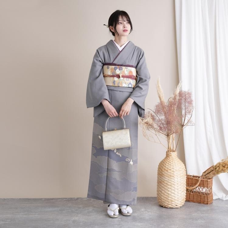 レンタル 付け下げ つけさげ 付け下げ訪問着 お茶会 食事会 入学式 フォーマル お宮参り 七五三 訪問着点フルセット 正絹 グレー 雲 干支 十二支 動物 浴衣通販 Utatane 通販 Yahoo ショッピング