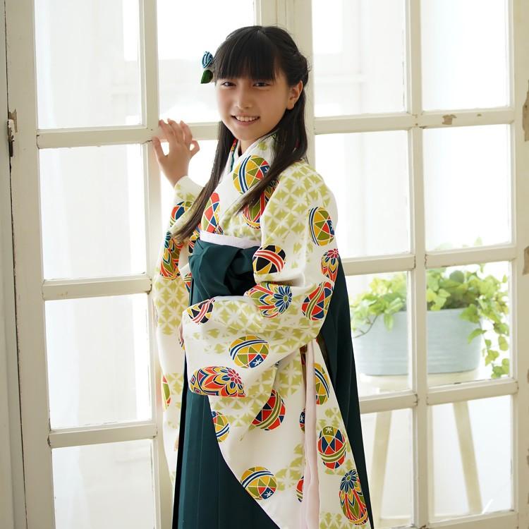 レンタル 袴 女児 袴セット 卒業式 袴 小学生 ジュニア 女の子 2尺袖着物 フルセットレンタル 袴15点セット 黄緑の切子と鞠 14 16 24 0 浴衣通販 Utatane 通販 Yahoo ショッピング