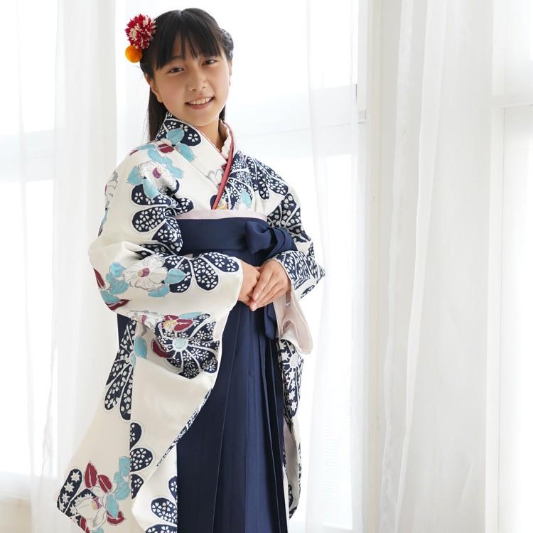 初回限定 レンタル 袴 女児 袴セット 卒業式 袴 小学生 ジュニア 女の子 2尺袖着物 フルセットレンタル 袴15点セット 白に京都のふわふわ椿と菊 アウトレット送料無料 Aliancamarketing Com Br