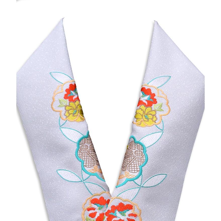 半衿 半襟 はんえり 白 岡重 高級刺繍半衿 雪輪 七宝 水色 オレンジ 黄色 黄緑 振袖 成人式 前撮り 結婚式 卒業式 着物 和装 和服 振袖 訪問着 小紋 レトロ 14 26 13 024 浴衣通販 Utatane 通販 Yahoo ショッピング