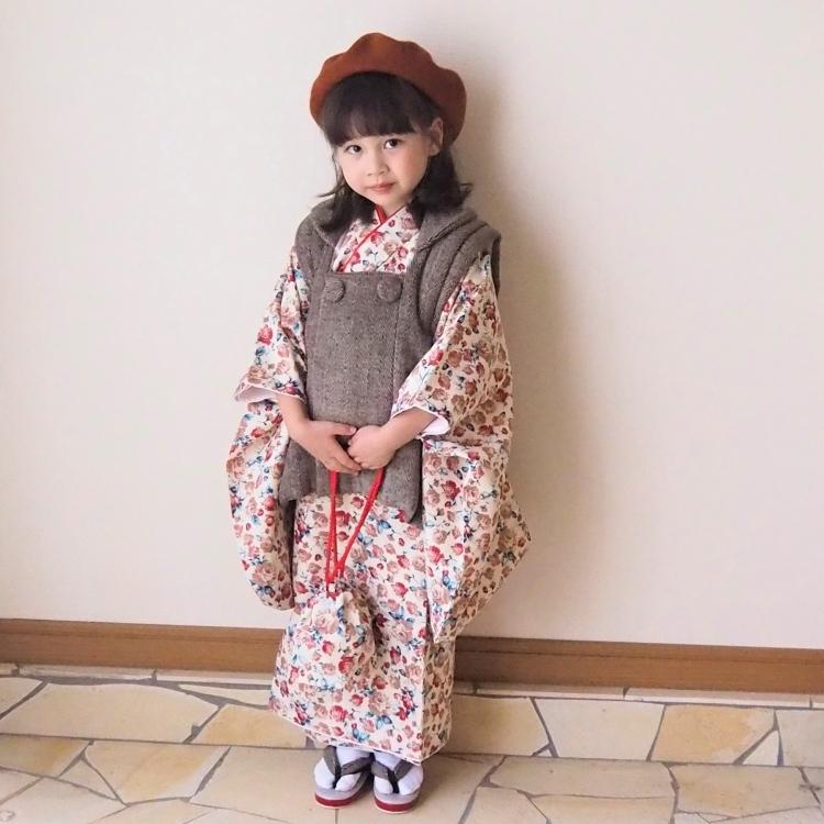 レンタル】七五三 3歳 着物 ひよこ商店 女の子 被布セット 子供 kids