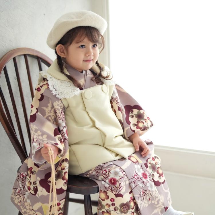 レンタル 七五三 3歳 女の子 七五三セット ひよこ商店 レトロ 花 オフ  
