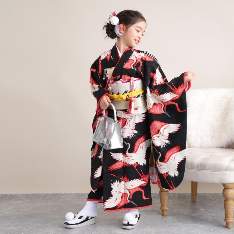 レンタル 七五三 着物 7歳 セット モダンアンテナ 古典柄 レトロ