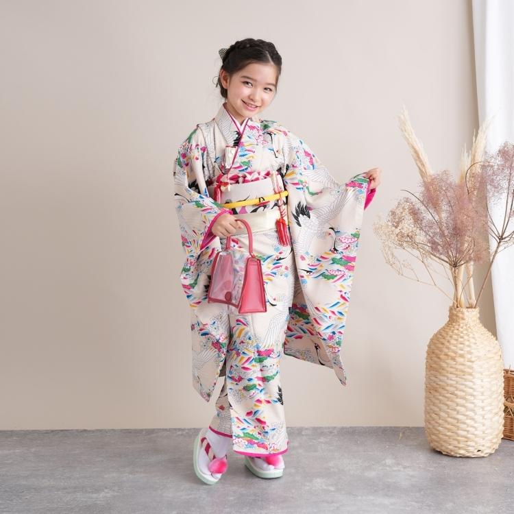 レンタル 七五三 7歳 セット モダンアンテナ 古典柄 レトロ 鶴 レンタル 七五三 7歳 セット モダンアンテナ 古典柄 レトロ 鶴