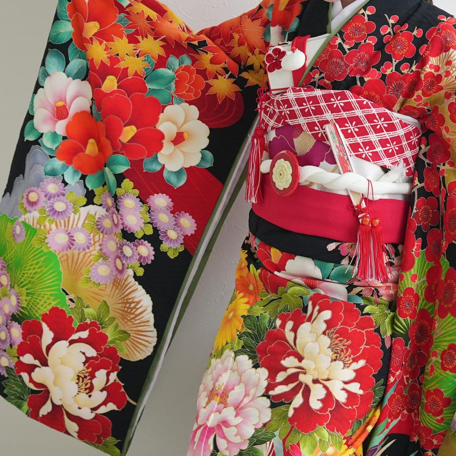 レンタル 七五三 着物 7歳 セット 九重×中村里砂 古典柄 レトロ