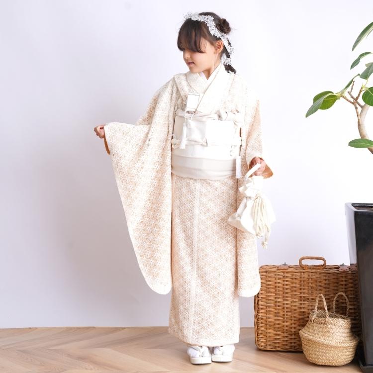 レンタル 七五三 着物 7歳 女の子 utatane レトロ レース 白系
