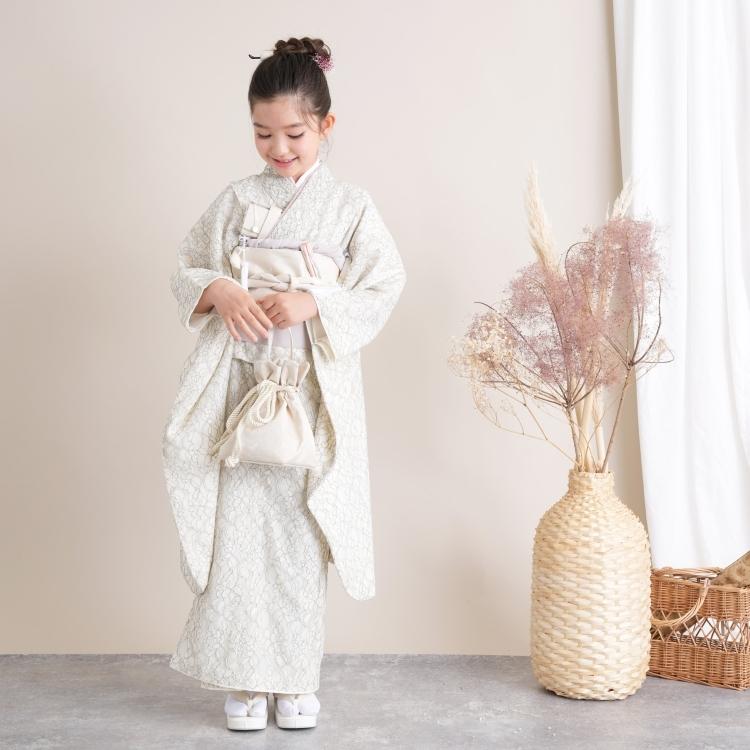 レンタル 七五三 7歳 女の子 utatane レトロ レース ベージュ