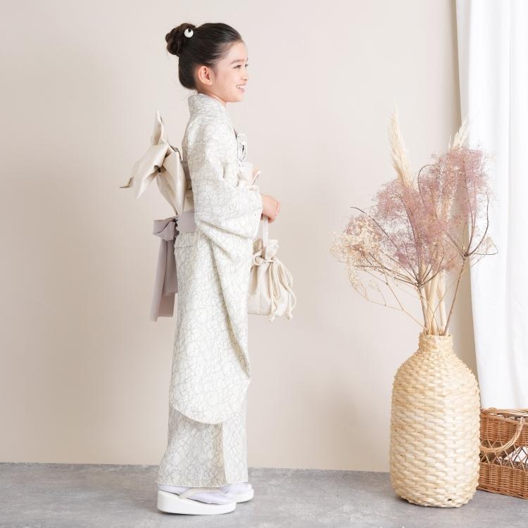 レンタル 七五三 着物 7歳 女の子 utatane レトロ レース ベージュ