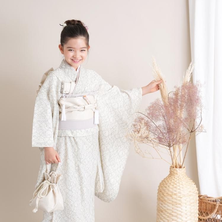 レンタル 七五三 7歳 女の子 utatane レトロ レース ベージュ  
