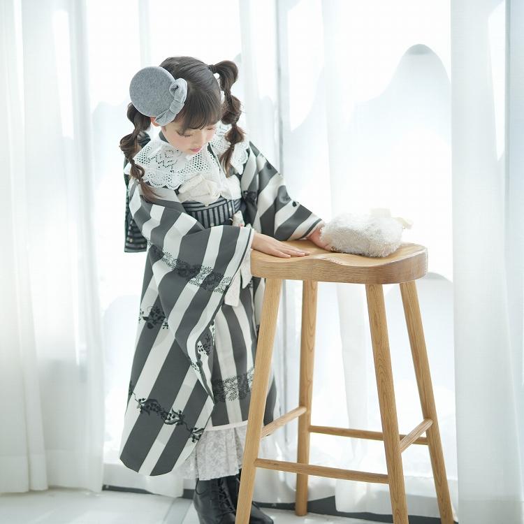 七五三セット★7歳 レンタル】七五三 7歳 女の子 シュセット 着物 日本製 作り帯