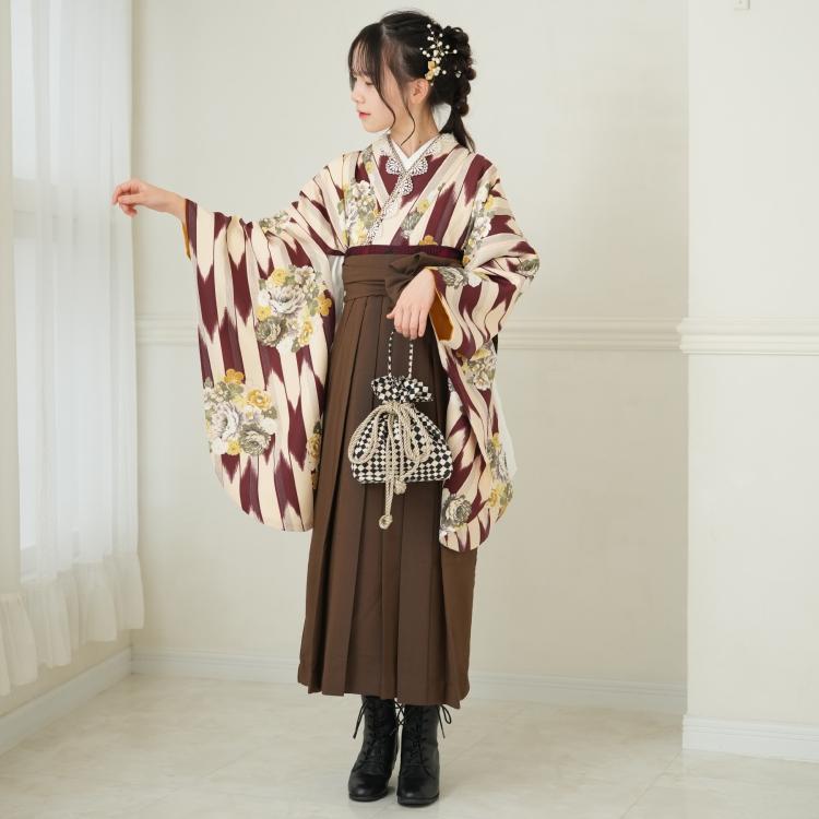 袴 レンタル 小学生 2尺袖着物 15点セット ニコアンティーク