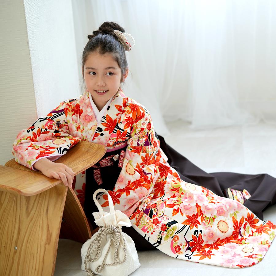 袴 レンタル 小学生 2尺袖着物 15点セット ちはやふる×JAPAN STYLE
