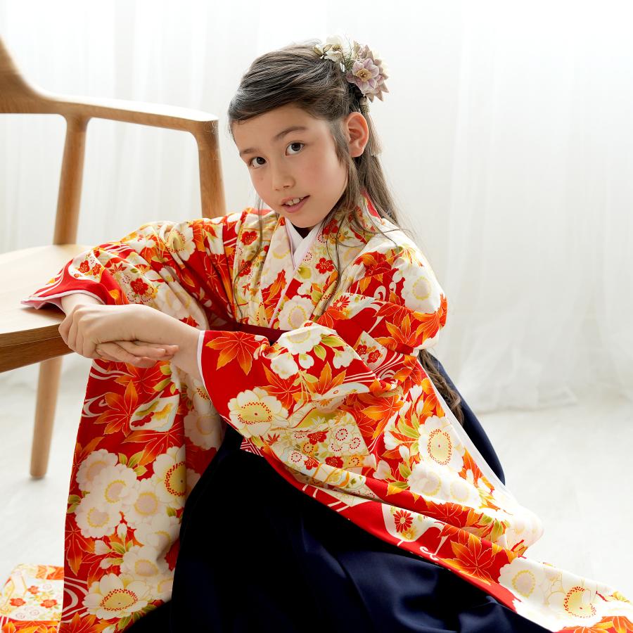袴 レンタル 小学生 2尺袖着物 15点セット ちはやふる×JAPAN STYLE
