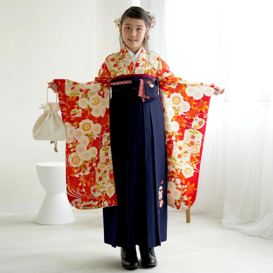 袴 レンタル 小学生 2尺袖着物 15点セット ちはやふる×JAPAN STYLE