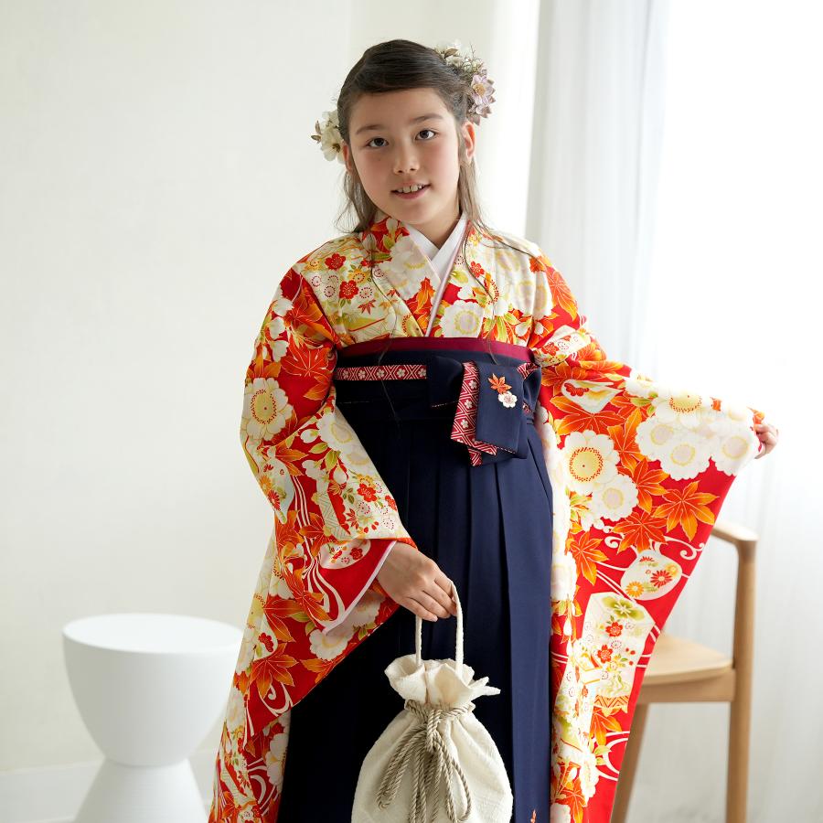 袴 レンタル 小学生 2尺袖着物 15点セット ちはやふる×JAPAN STYLE