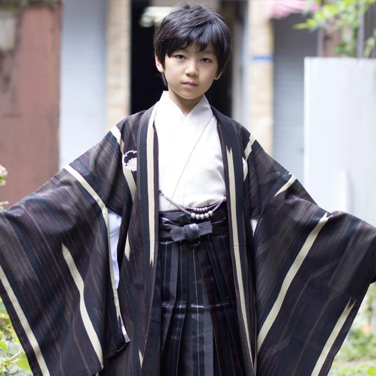 袴 レンタル 小学生 男子 着物 男児 セット 九重 古典柄 レトロ