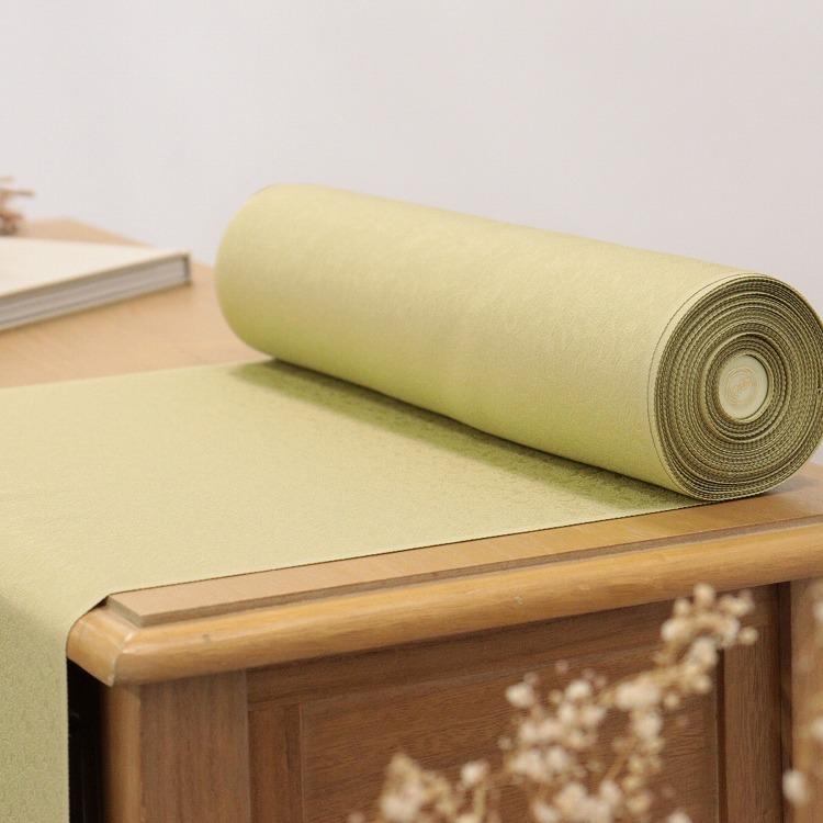 反物 正絹 壽光織 着物 花柄 黄緑系 グリーン 若草 御色紋附地 紋綸子  