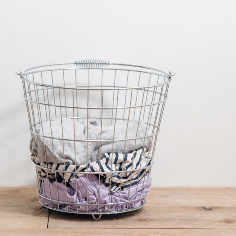 ワイヤーバスケット バケツ型 収納 キッチン クローゼット 洗濯