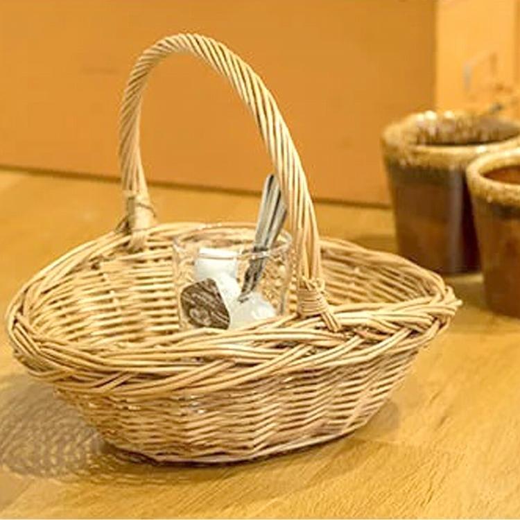 バスケット 編み カゴバッグ かごバッグ 茶色 ブラウン 柳 ナチュラル