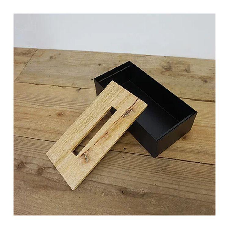 ティッシュケース ティッシュボックス ティッシュカバー 木製 アイアン