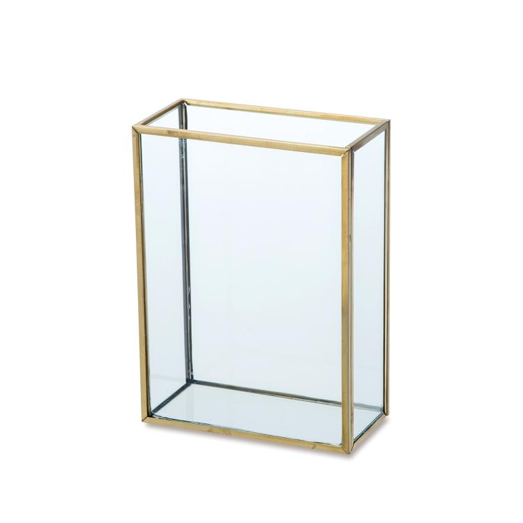 花瓶 おしゃれ フラワーベース クリア アンティークゴールド系