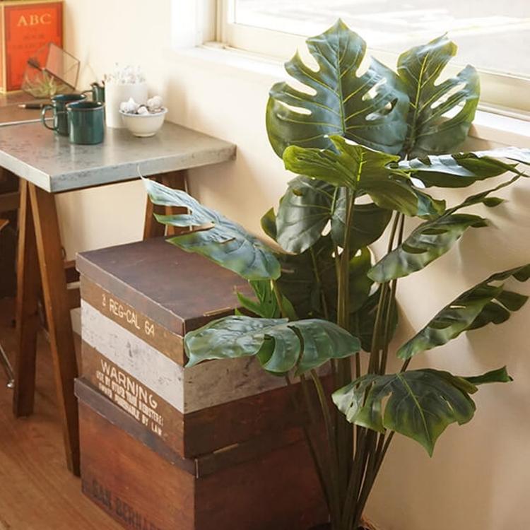 フェイクグリーン 予約販売 人工観葉植物 モンステラ インテリア 造花 観葉植物 モダンリビング ナチュラル 緑のある暮らし 浴衣通販 Utatane 通販 Yahoo ショッピング