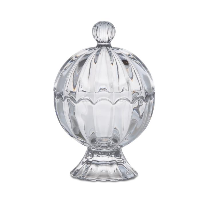 キャンディーポット グラスポット 足つき ガラス 容器 キャニスター