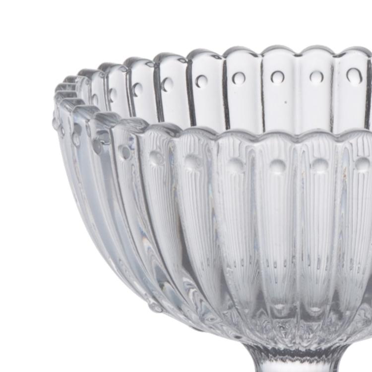 送料無料　ビンテージ　カットガラスサンデーカップ5客　気泡有 廣田硝子 サンデーサンデーカップ パフェグラス宅配便指定 | シキとサイ