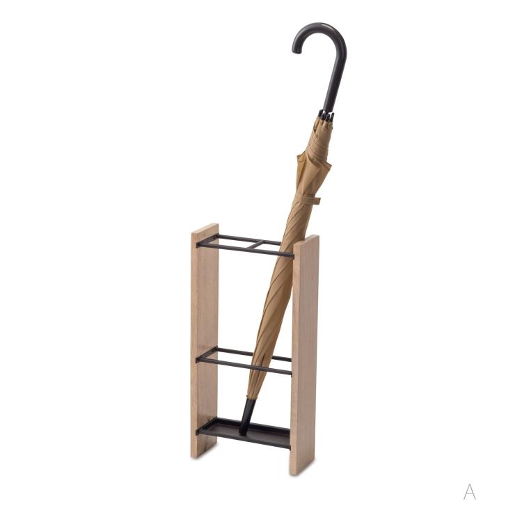 傘立て おしゃれ アンブレラスタンド ウッド 木製 アイアン 金属 黒