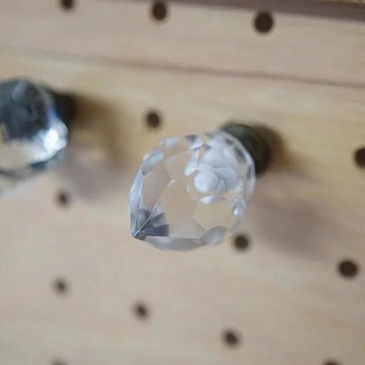 雑貨 ガラス ノブ 取っ手 つまみ 持ち手 引き出し とんがり 直径約2.5