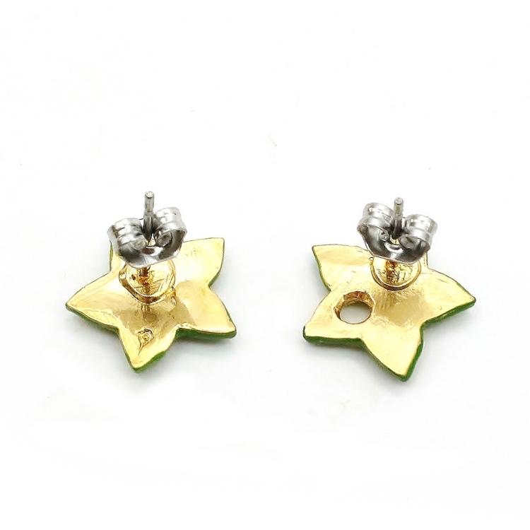 ピアス レディース アクセサリー パルナートポック レトロ オクラ 黄緑