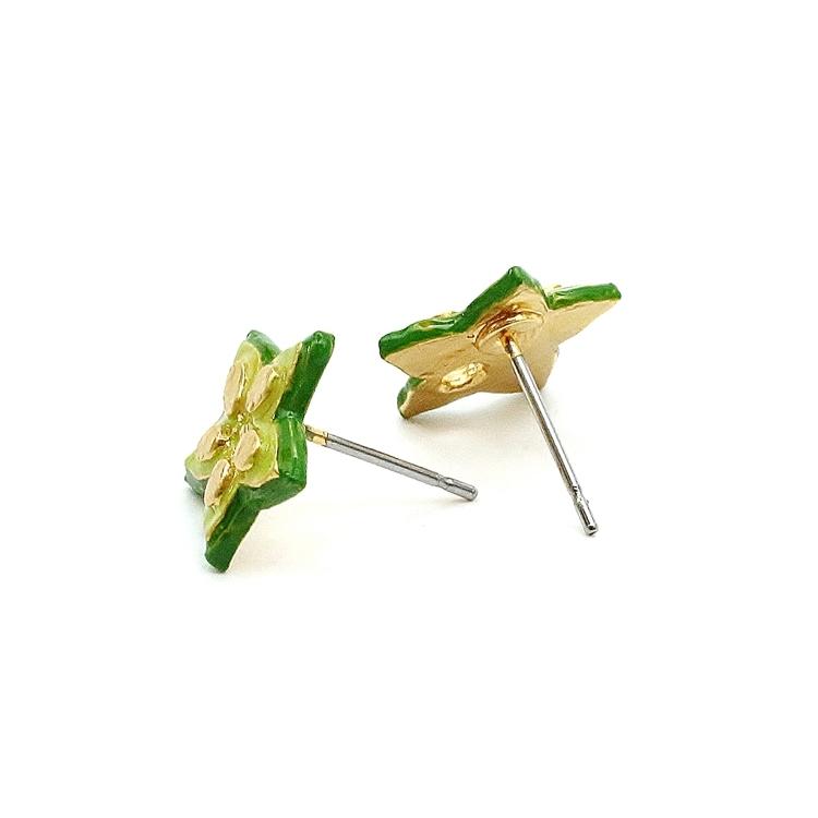 ピアス レディース アクセサリー パルナートポック レトロ オクラ 黄緑