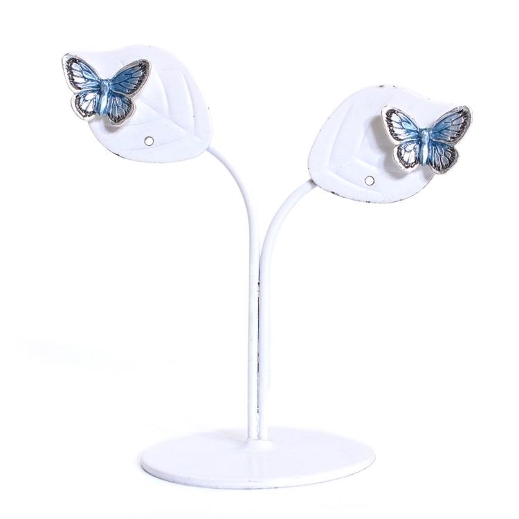 ピアス レディース アクセサリー パルナートポック レトロ 蝶 青系