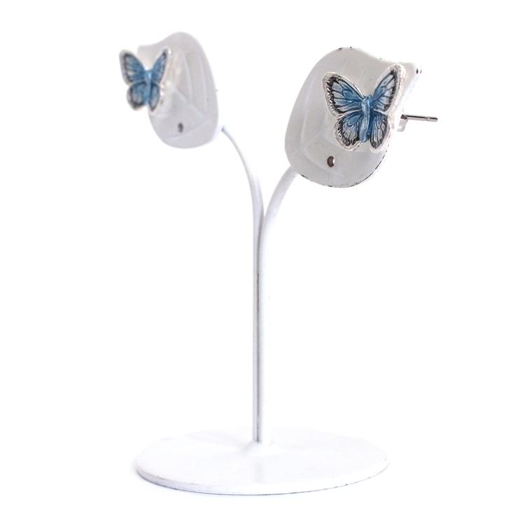 ピアス レディース アクセサリー パルナートポック レトロ 蝶 青系