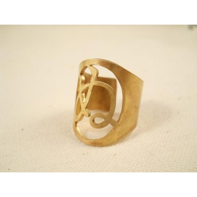 指輪 レディース factoryzazie ファクトリーザジ 真鍮製 文字透かし