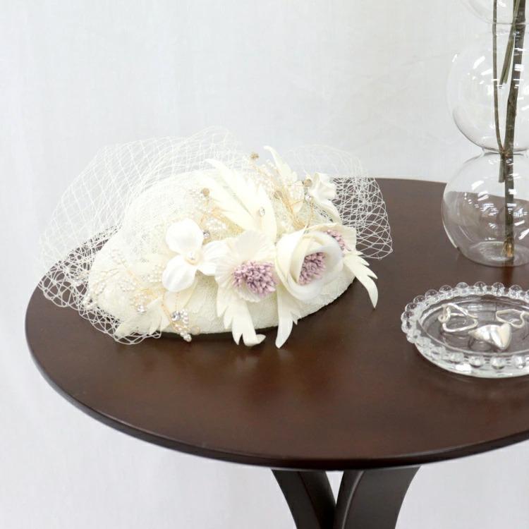 カクテル帽 トーク帽 ベール付き トークハット 髪飾り アイボリー ミニハット トークハット ヘッドドレス ヘアアクセ クリップ 袴 着物 卒業式 パーティ 浴衣通販 Utatane 通販 Yahoo ショッピング