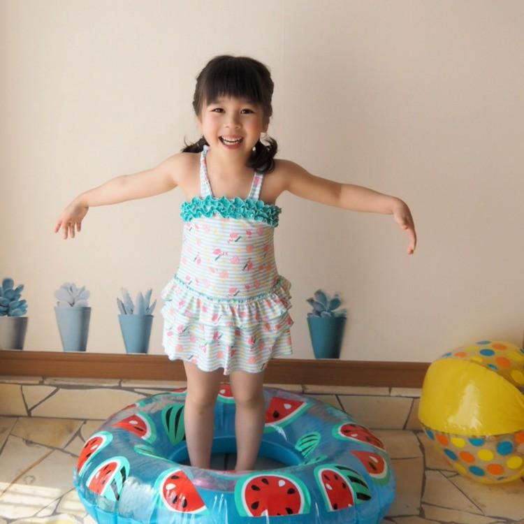 水着 子供用水着 キッズ 女の子 ワンピース水着 肩ひもでサイズ調節可能 実用新案登録済 110 1 130 ハート フラミンゴ ボーダー ラベンダー ミントグリーン 浴衣通販 Utatane 通販 Yahoo ショッピング