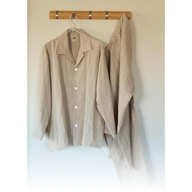 リネン パジャマ 寝具 ナイティ フレンチリネン 麻100 レディース M メンズ M L おしゃれ おうち時間 給水速乾 生成 ベージュ 日本製 Shigaasa 女性 男性 浴衣通販 Utatane 通販 Yahoo ショッピング